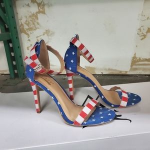 American flag high heels